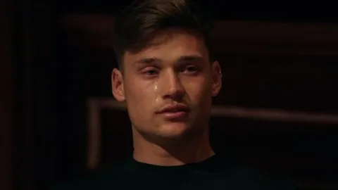 Aaron from series 1 of The Traitors UK crying